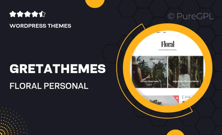 gretathemes floral personal blog theme