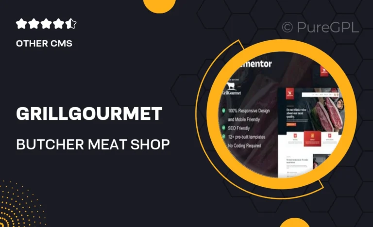 grillgourmet butcher meat shop elementor template kit