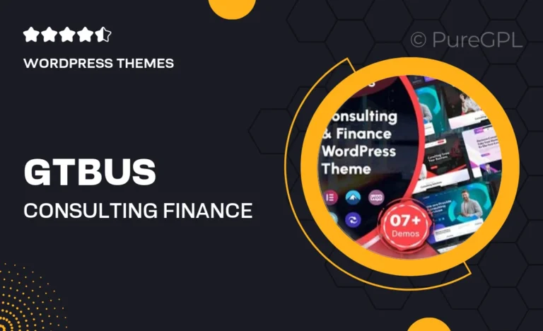 gtbus consulting finance wordpress theme