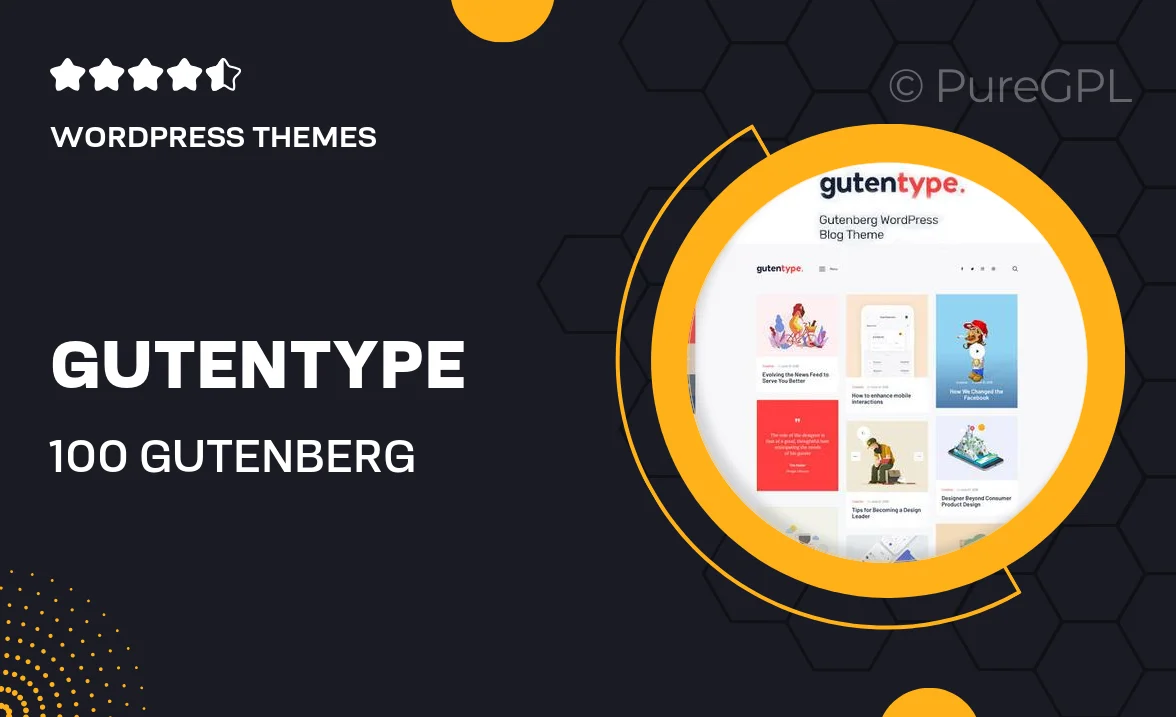 Gutentype 100% Gutenberg WordPress Theme for Modern Blog