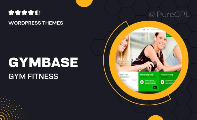 gymbase gym fitness wordpress theme