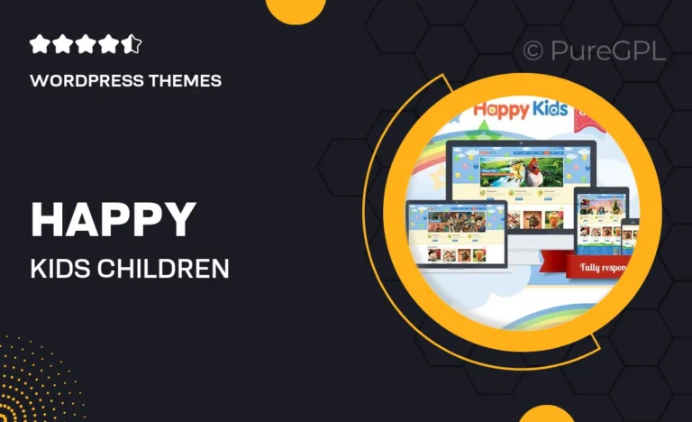 happy kids children wordpress theme