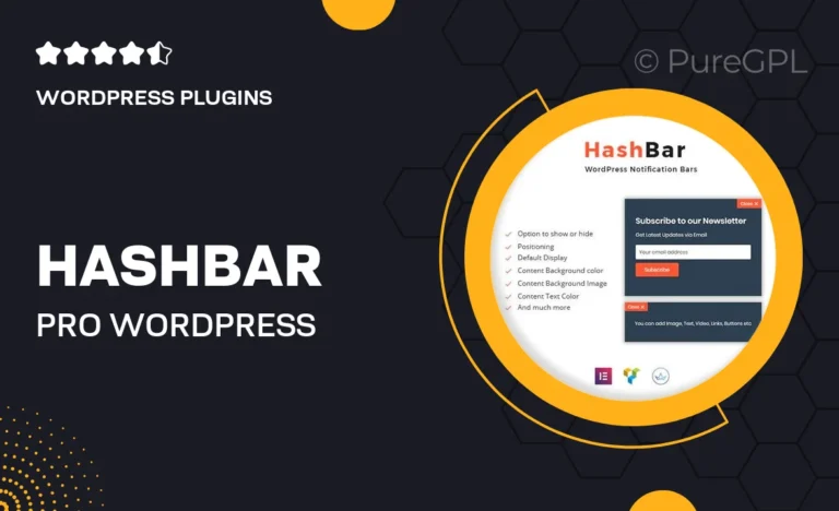 hashbar pro wordpress notification bar