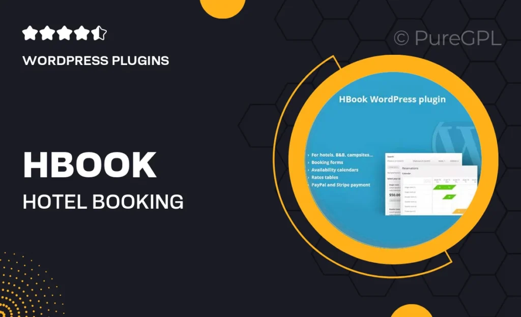 HBook – Hotel booking system – WordPress Plugin feature image