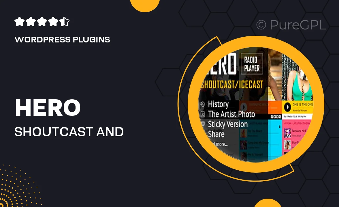 Hero – Shoutcast and Icecast Radio Player With History – WordPress Plugin