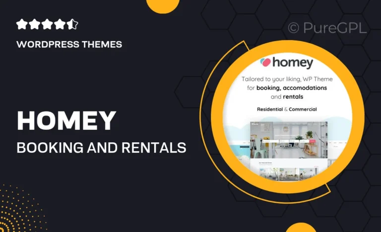 homey booking and rentals wordpress theme