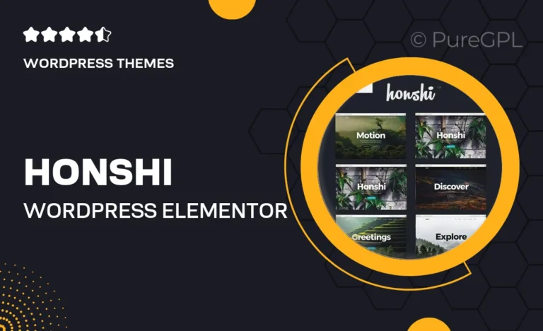 honshi wordpress elementor theme for agencya