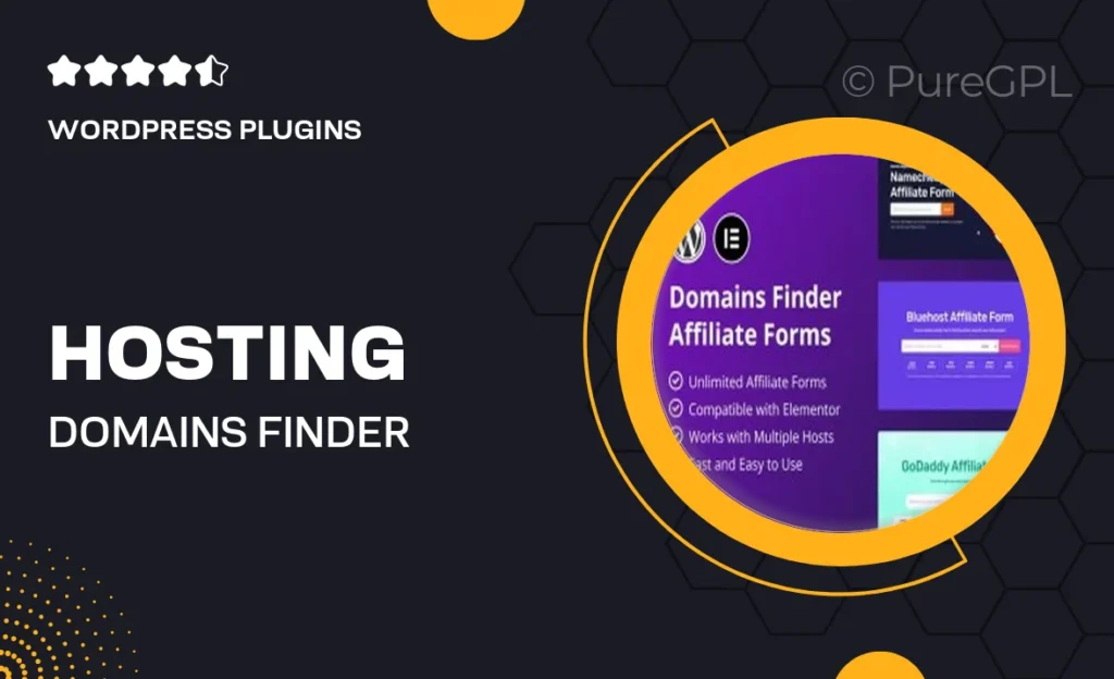 Hosting Domains Finder – Affiliate Forms