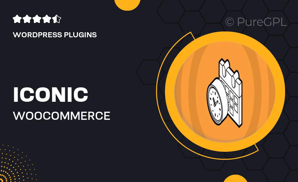 Iconic WooCommerce Delivery Slots