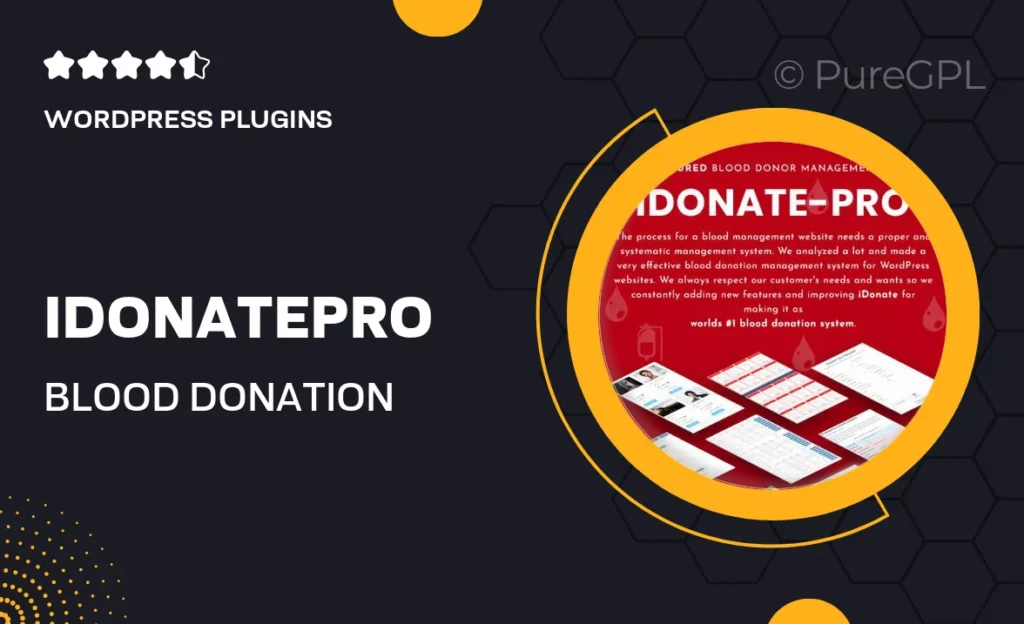 IDonatePro – Blood Donation, Request And Donor Management WordPress Plugin