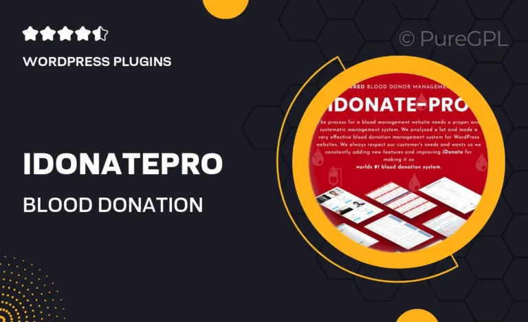 idonatepro blood donation request and donor management wordpress plugin