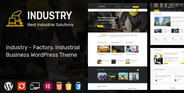 industry industrial factory wordpress theme 1
