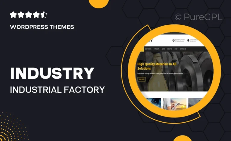 industry industrial factory wordpress theme