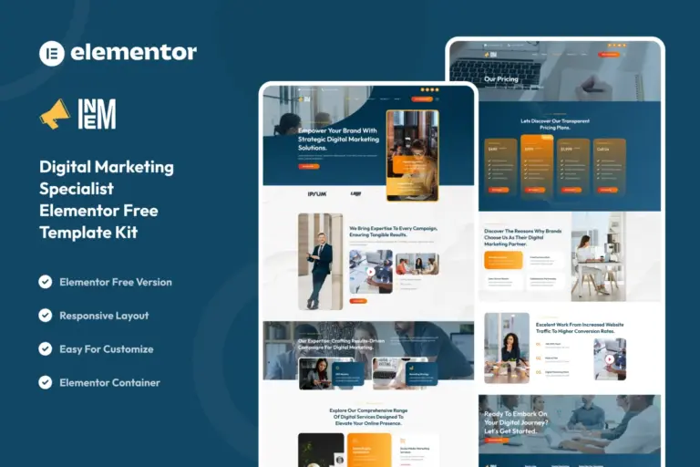 inem digital marketing specialist elementor template kit 1
