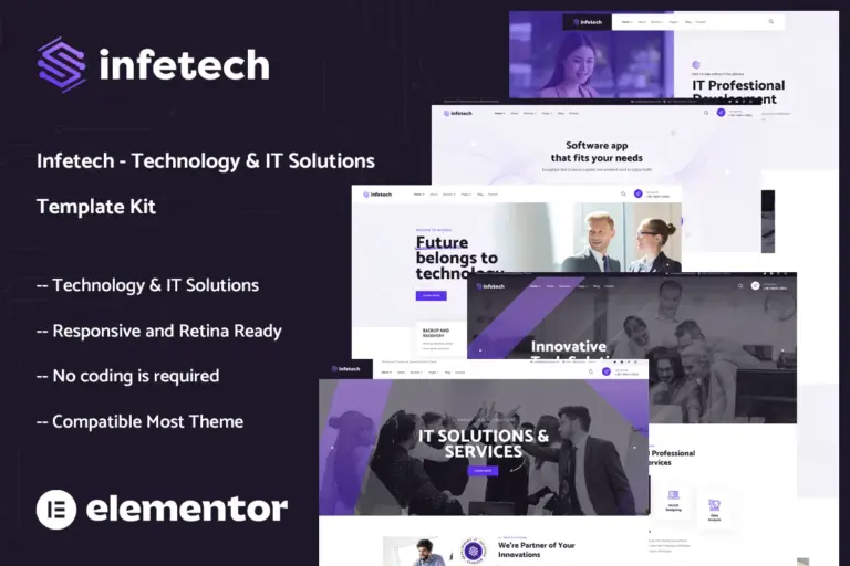 infetech technology it solutions elementor template kit 1