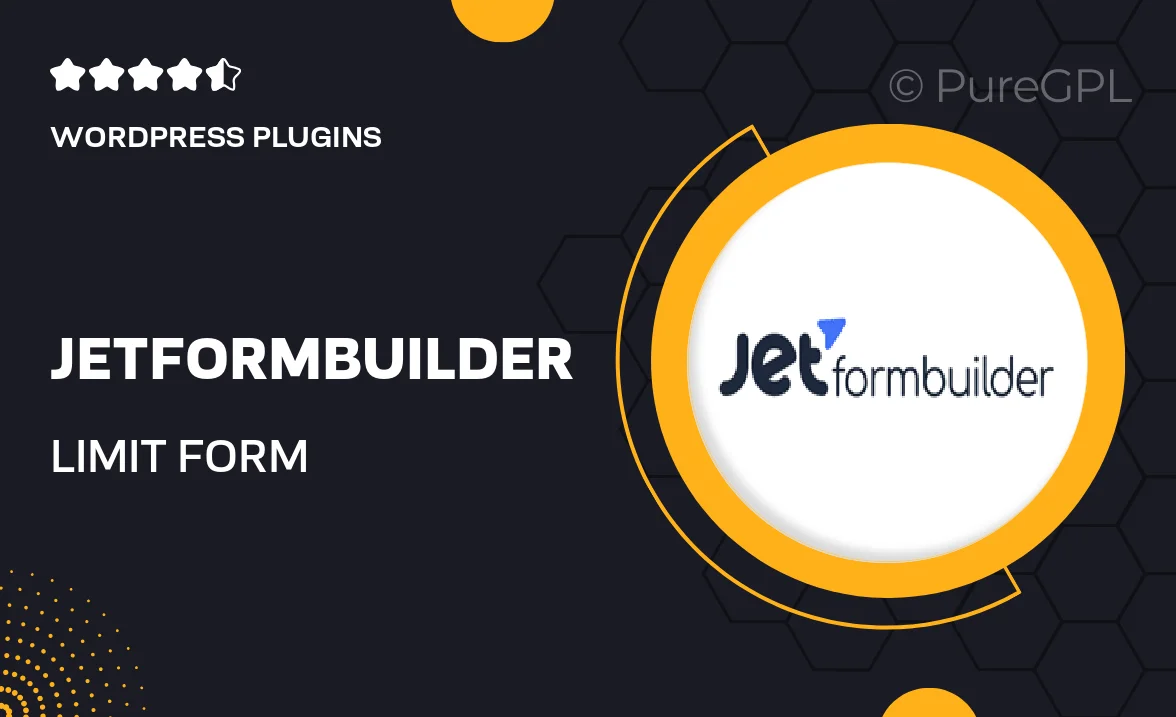 JetFormBuilder Limit Form Responses