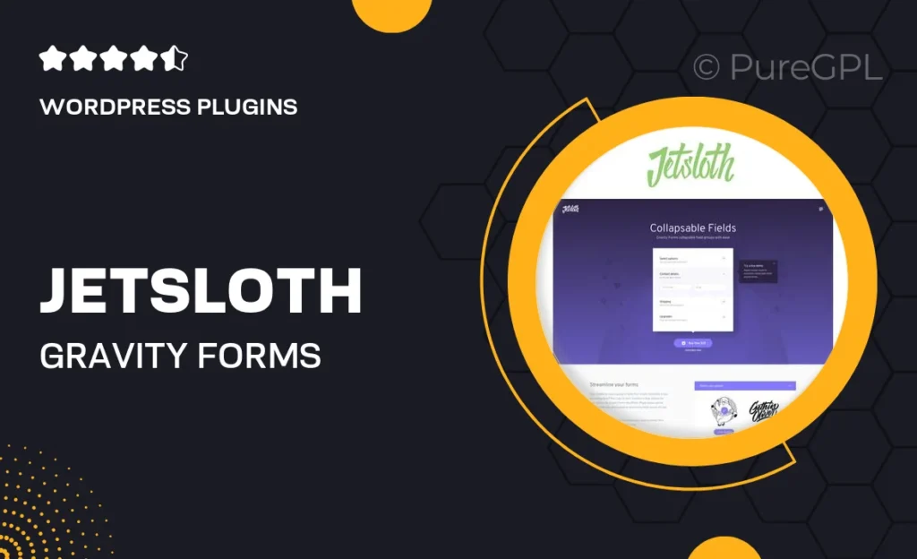 Jetsloth – Gravity Forms Collapsible Sections feature image