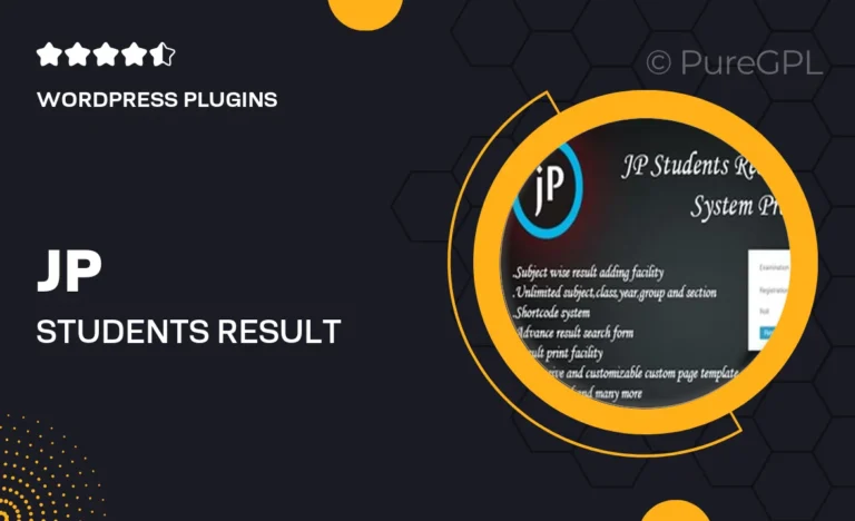 jp students result management system premium