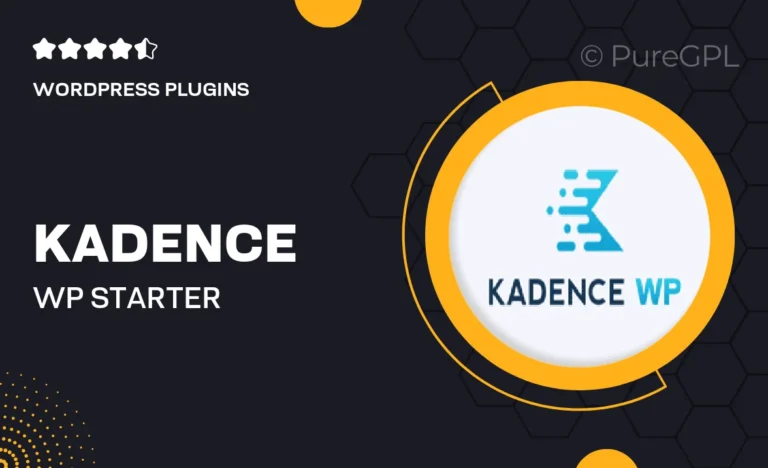 kadence wp starter templates