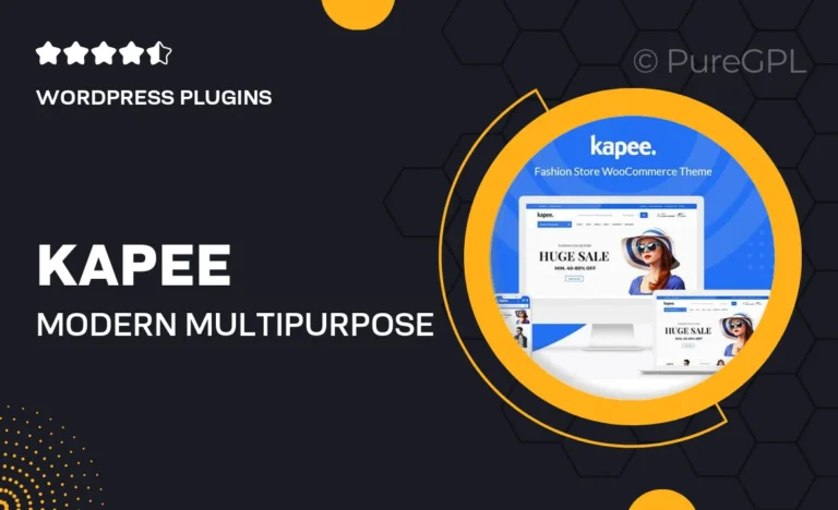 kapee modern multipurpose woocommerce theme