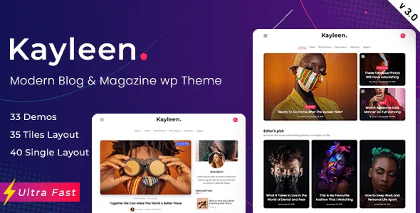 kayleen blog magazine wordpress theme 1