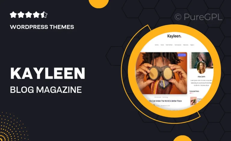 kayleen blog magazine wordpress theme