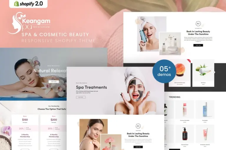 keangam spa cosmetic beauty shopify theme 1