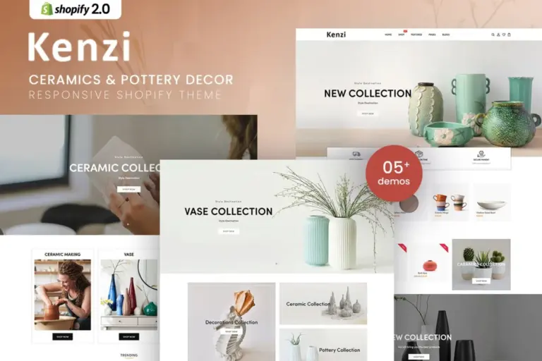 kenzi ceramics pottery decor shopify theme 1