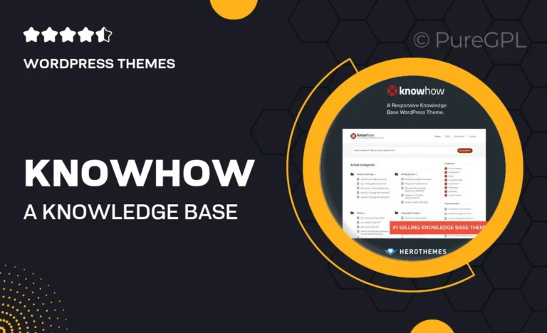 knowhow a knowledge base wordpress theme