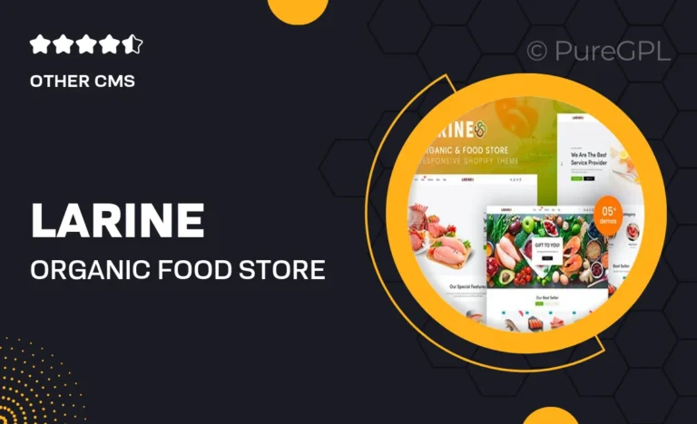 larine organic food store shopify theme