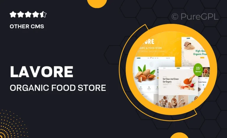 lavore organic food store shopify theme