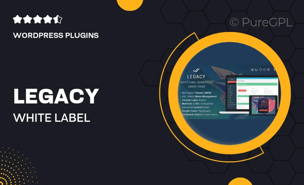 Legacy – White label WordPress Admin Theme