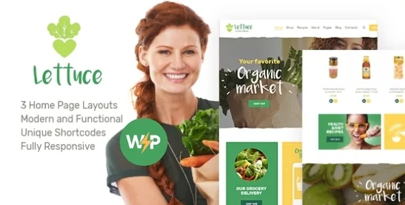 lettuce organic food eco online store products wordpress theme 1