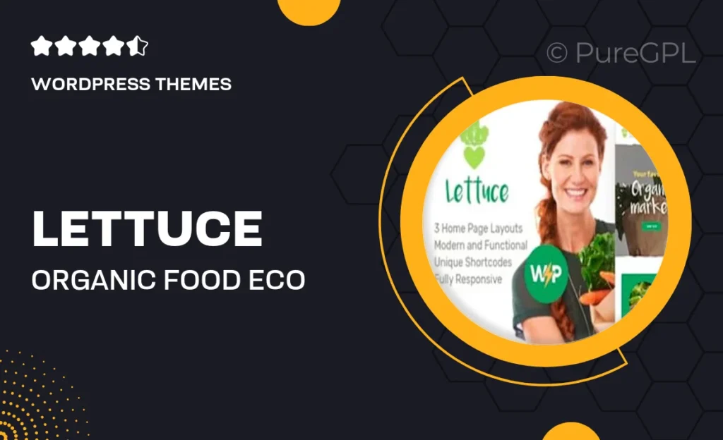 Lettuce | Organic Food & Eco Online Store Products WordPress Theme