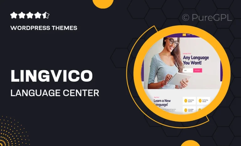lingvico language center training courses wordpress theme