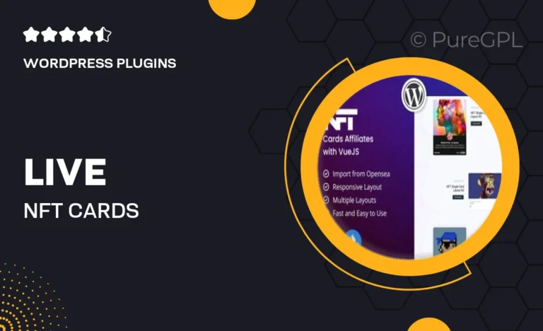live nft cards affiliates with vuejs