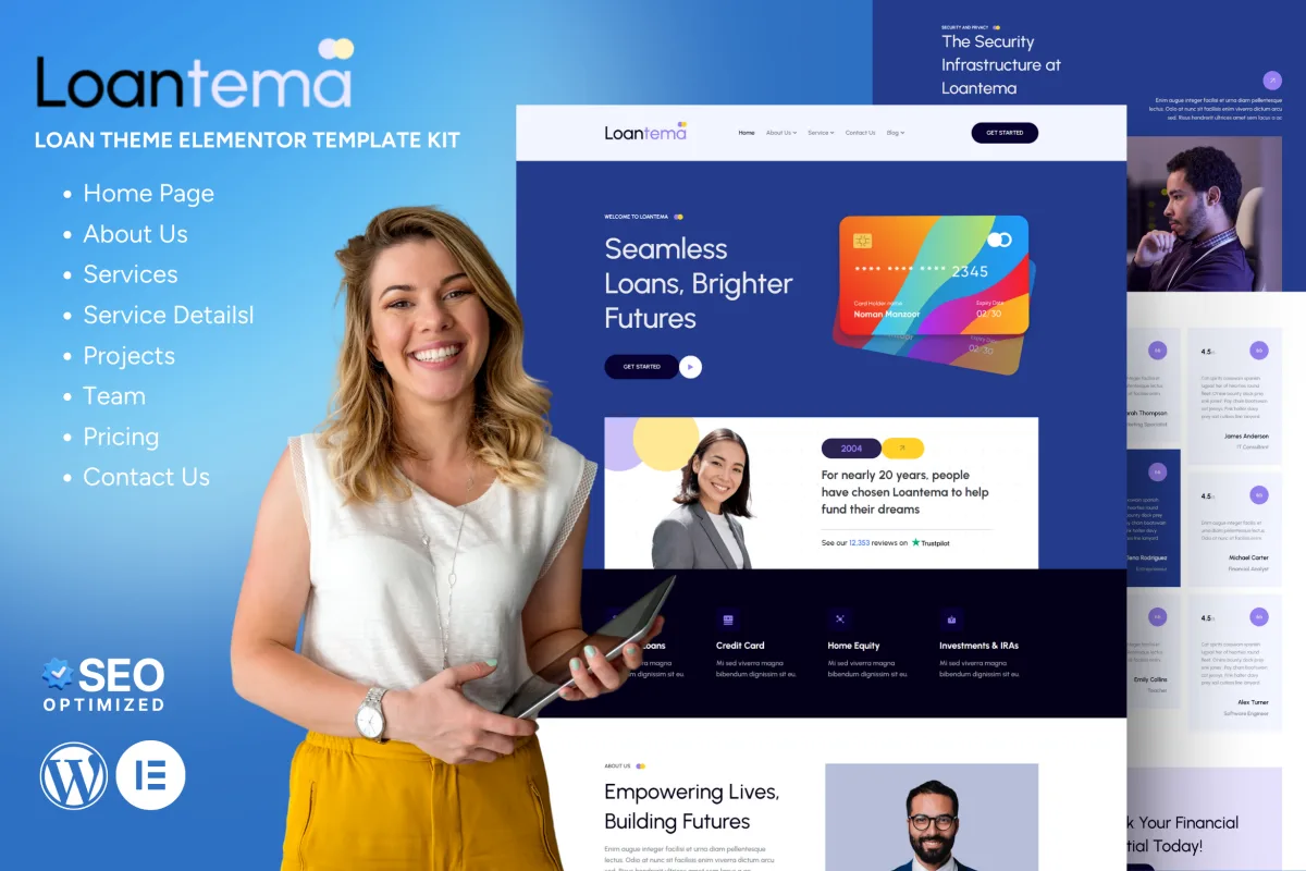 Loantema – Loan Business Service Elementor Template Kit