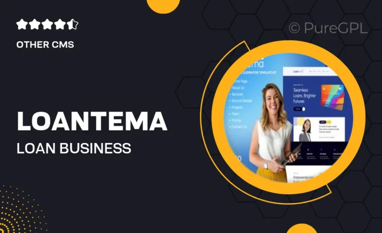 loantema loan business service elementor template kit