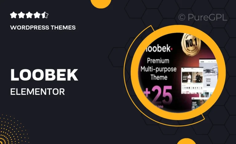 loobek elementor multipurpose woocommerce theme