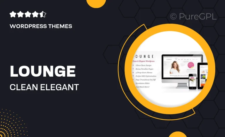 lounge clean elegant wordpress theme