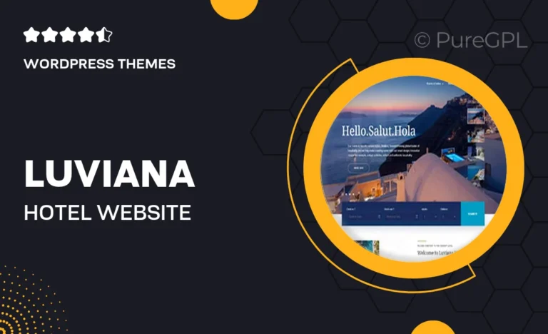 luviana hotel website template for a stunning online presence