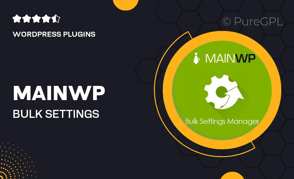 MainWP Bulk Settings Manager