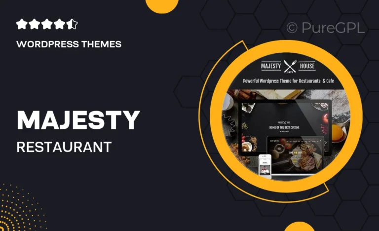 majesty restaurant woocommerce wordpress theme