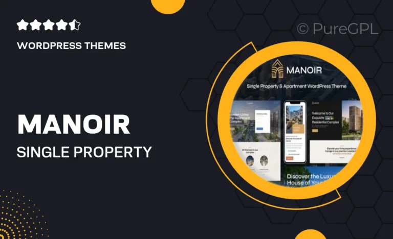 manoir single property apartment wordpress theme