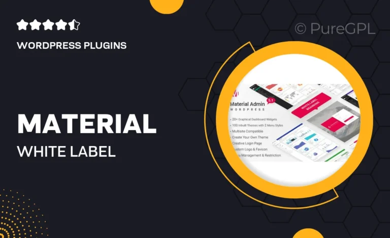 material white label wordpress admin theme