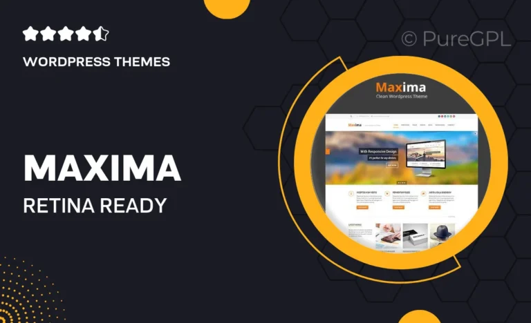 maxima retina ready wordpress theme