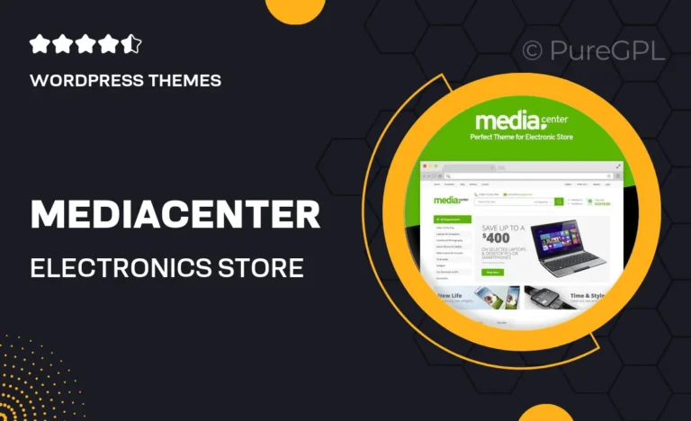 mediacenter electronics store woocommerce theme