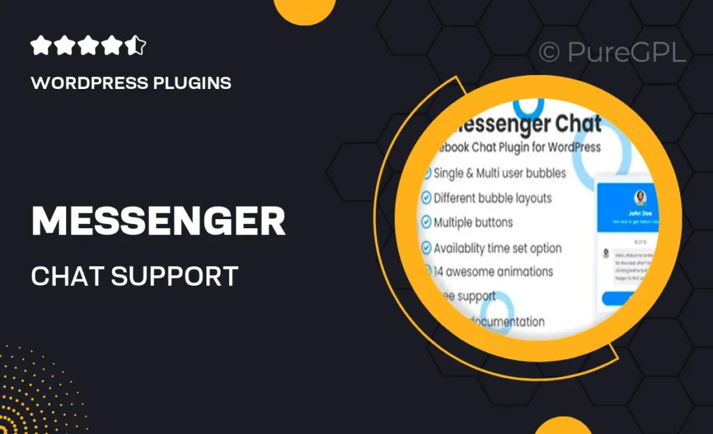 Messenger Chat Support WordPress Plugin