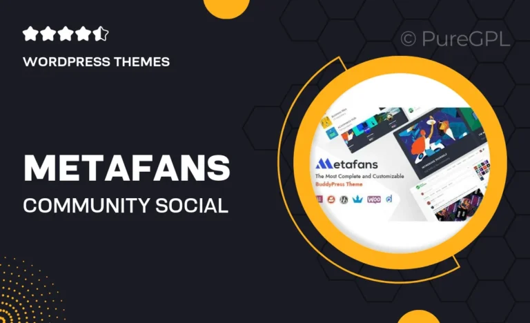 metafans community social network buddypress theme
