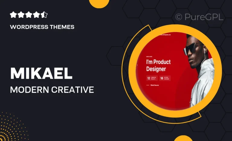mikael modern creative cv resume wordpress theme